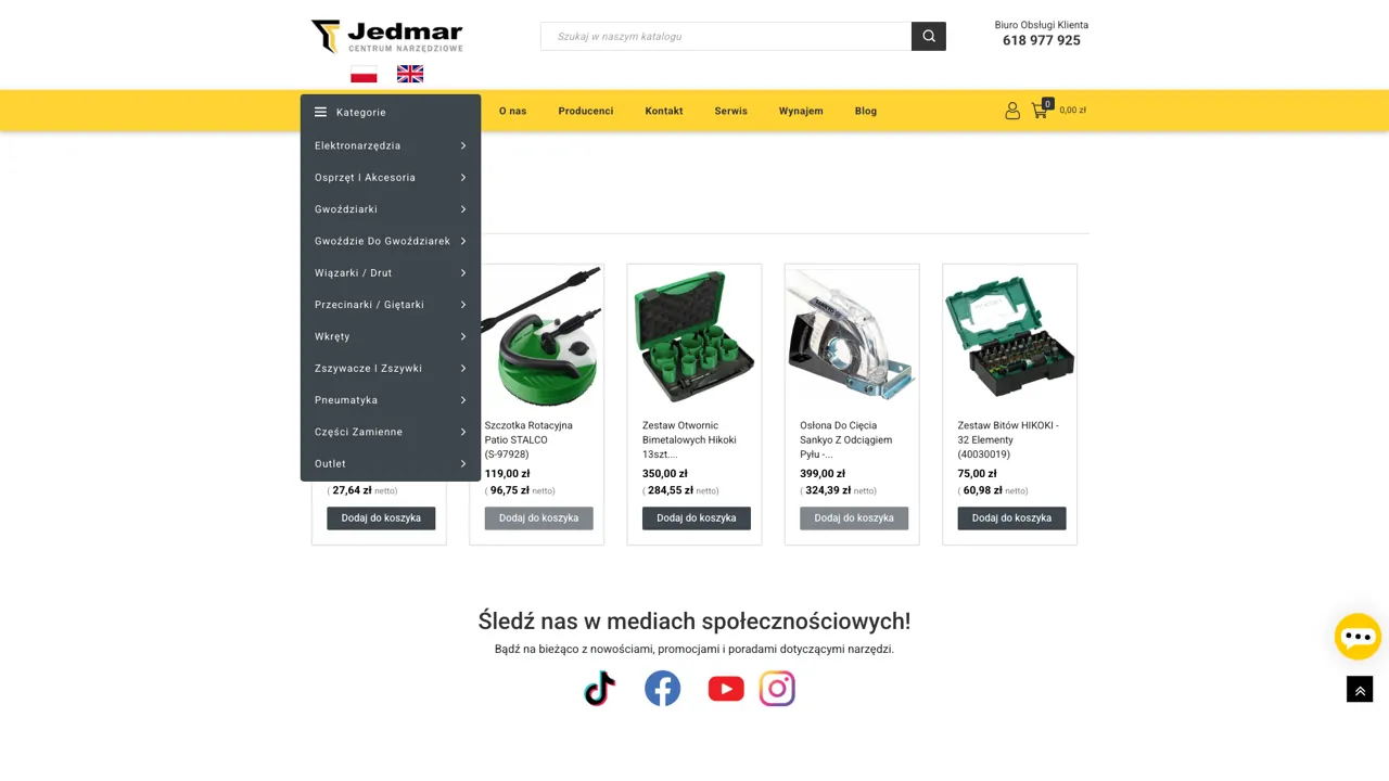 Aplikacja mobilna sklepu Jedmar - natywne iOS i Android zbudowane przez Programo