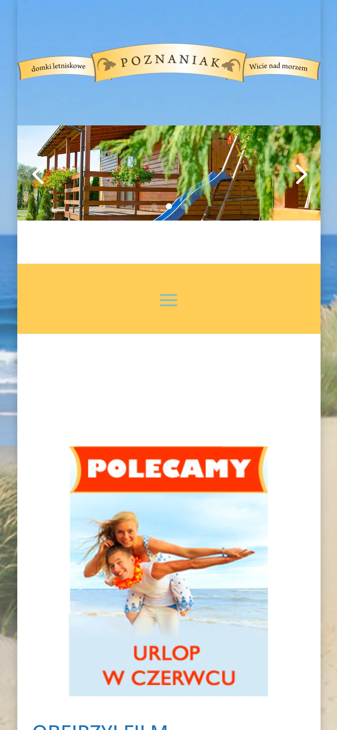 Domki Poznaniak - widok mobilny
