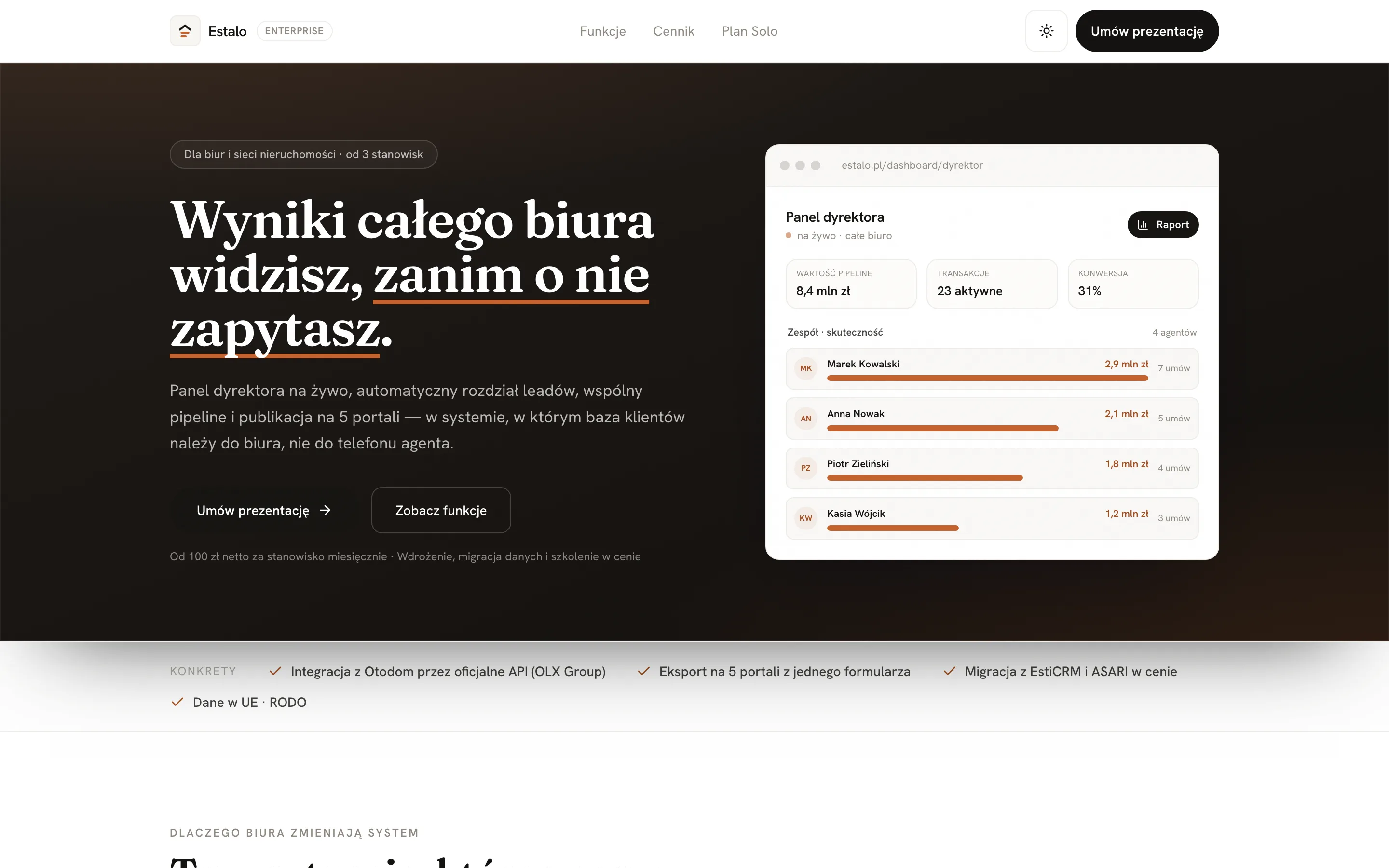Estalo - widok desktop