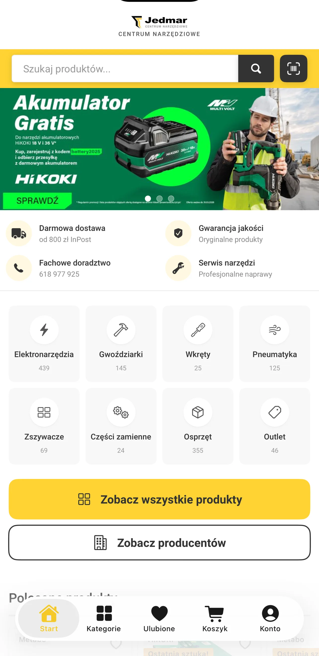 Jedmar — ekran aplikacji 1