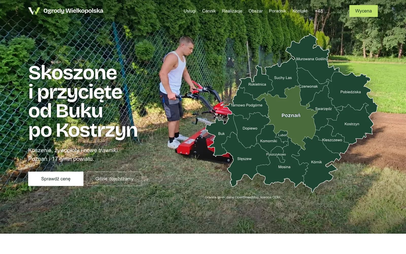 Ogrody Wielkopolska - widok desktop