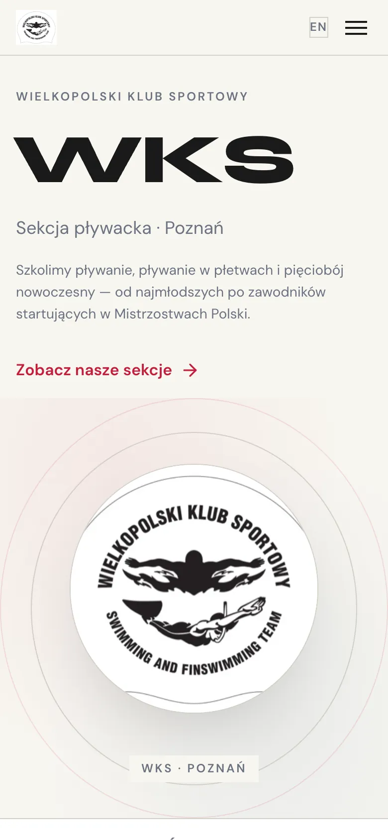 WKS Poznań - widok mobilny