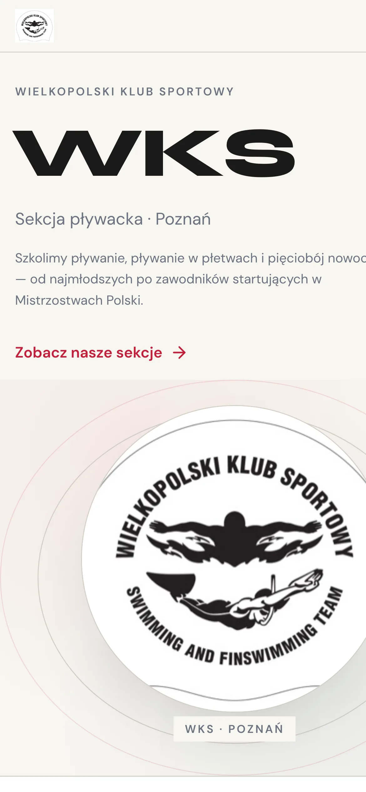 WKS Poznań - widok mobilny